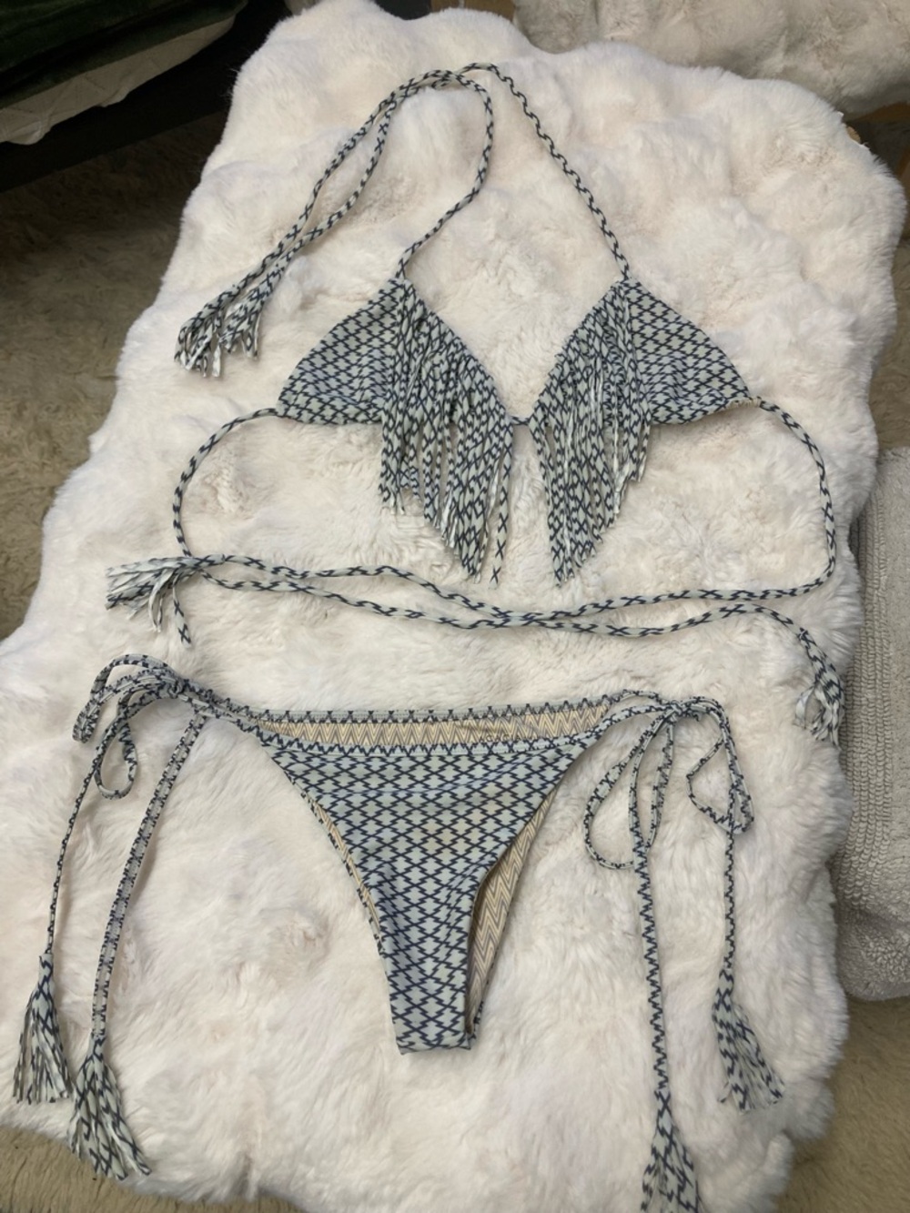 acacia swimwear Fringed Triangle Top (bottom sold separately)